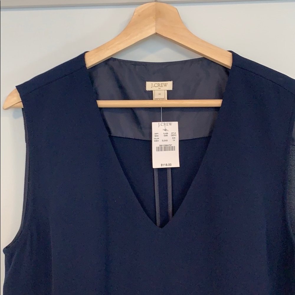J Crew Sheath  dress with front flap detail.